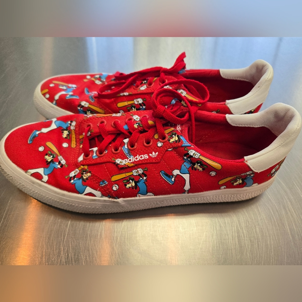 Adidas Red Disney Collaboration Sneakers